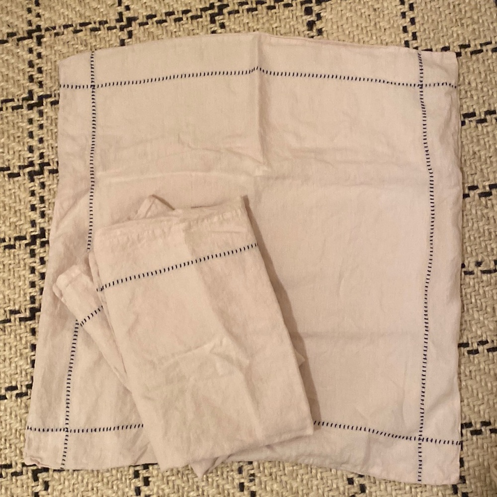 (3) Anthropologie  euro shams (SOLD)